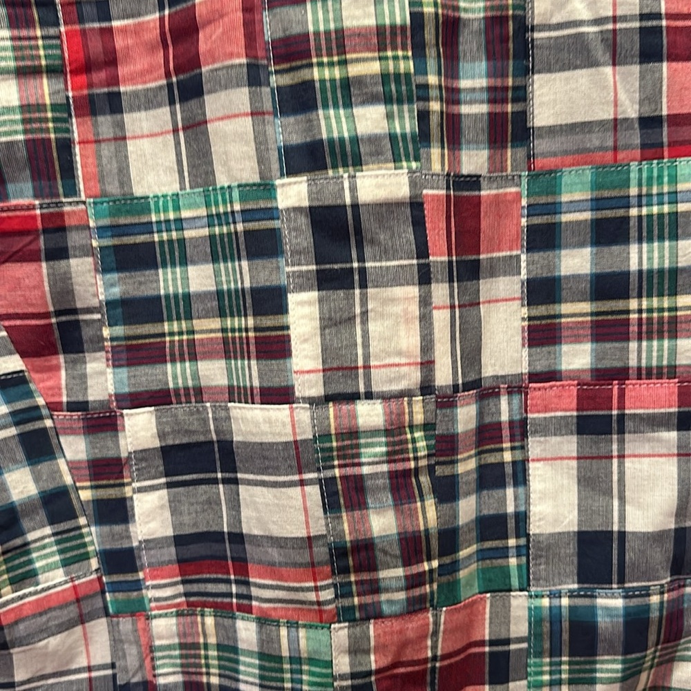 Talbots Red/Green 12p Patchwork Plaid Cotton Maxi… - image 5